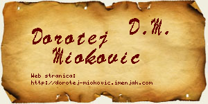 Dorotej Mioković vizit kartica